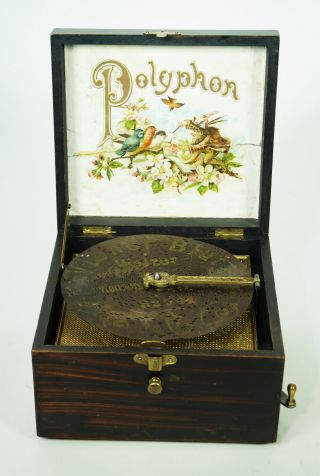 Charming Polyphon Disc Music Box 16,  5 Cm You Can Hear Me Play