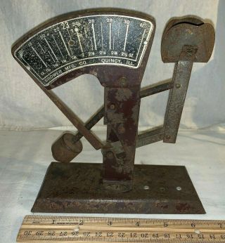 Antique Brower Egg Scale Quincy Il Vintage Farm Tool W/ Instructions & Level Old