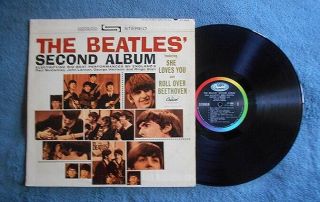 The Beatles Second Album Stereo Blk Rainbow Lp 3 Cover