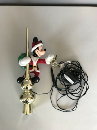 Vintage Mr Christmas Animated Mickey Mouse Lighted Lantern Tree Topper 1994