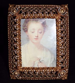 Jay Strongwater Patricia Gold,  Pearl Picture Frame,  Jay 