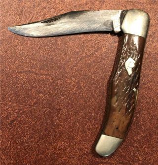 Old Kabar Dog Head Folding Hunter Knife