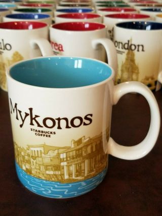 Rare Mugs Starbucks 2011 Mykonos Global City Icon Collectors Series 16oz