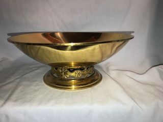 Scan Corporation Brass Footed Bowl Made In Sweden