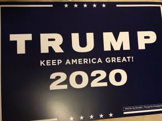 President Donald Trump 2020 Official Campaign Poster Keep America Great 2020