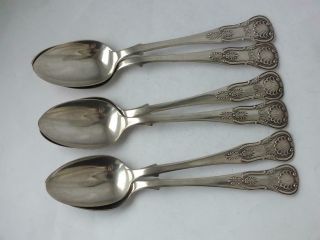 Set Of 6 Victorian Scottish Solid Sterling Silver Teaspoons 1875/ 14.  5 Cm/ 102g