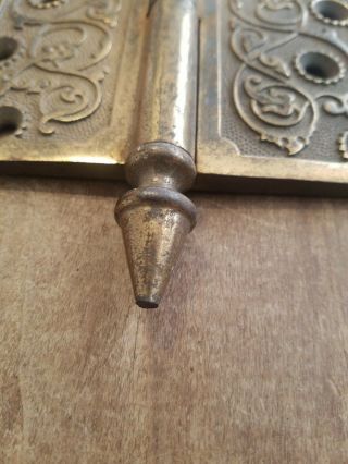 Pair - Vintage Eastlake Steeple Tip Door Hinges.  4 1/2 