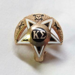 1950s Vintage Kappa Sigma Badge 10k Gold Fraternity Pin