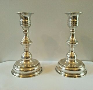 Early 20th Century Silver 925 Hallmarked Candlesticks.  300 Grams