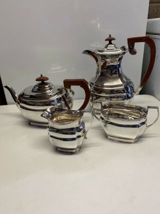 Lonsdale Sheffield Silver Plate 4 Piece Tea Pot Set Stunning Set
