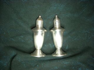 Sterling Silver Salt & Pepper Shakers Glass Lined,  Weighted,  Duchin Creation