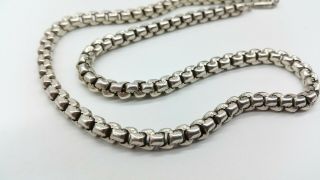 Antique Victorian Sterling Silver Fancy Chain Necklace