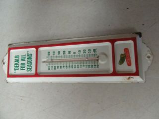 Dekalb Seed Metal Thermometer Seed Corn Sign Dealer Gas Oil Feed