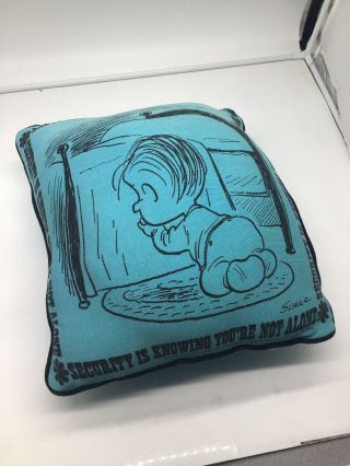 Vintage 1960s Peanuts Gang Security Is Knowing You’re Not Alone Pillow Schulz