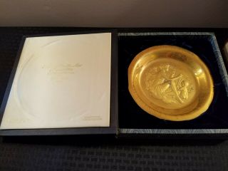 Franklin 24ktgold Over Sterling Silver Collector Plate Tribute To The Arts