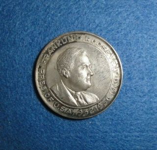 1941 Franklin Roosevelt Un - Official 3rd Inaugural Medal,  Jan.  20,  1941.  Silver.