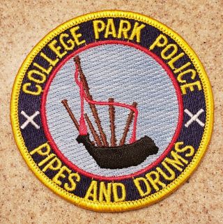 Ga College Park Police Dept Pipes And Drums Patch Georgia