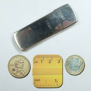 Antique Edwardian Solid Silver Needle Case Holder/etui Elegant Plain Needle Case