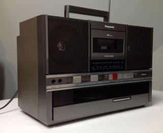 Vintage Panasonic SG J500 Boombox Ghetto Blaster Turntable Cassette Radio 2