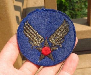 Ww2 Us Army Air Corp Force Bullion Headquarters Patch Ssi Insignia
