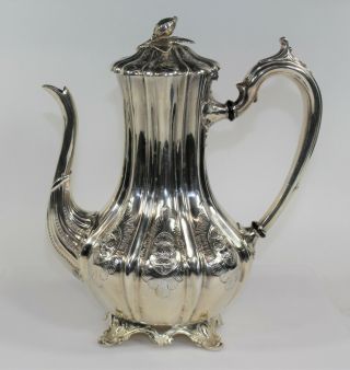 John Walter Spurrier & Co.  Antique Silverplate Coffee Pot,  Early 20th Century