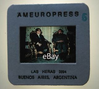 Fidel Castro Y Salvador Allende 35mm Slide Press Color Photo