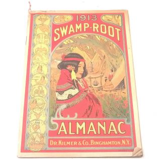 1913 Swamp Root Almanac Dr.  Kilmer Ny Dream Book Zodiac Astrology Pharmacy Vtg