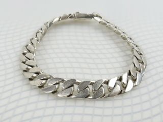 8 1/2 Inch 40 Gram Sterling Silver Flat Link Robust Bracelet