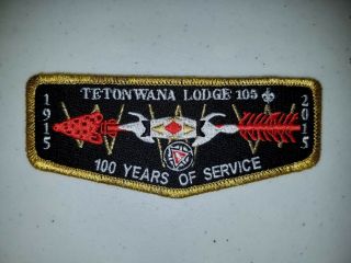 Boy Scout Oa 105 Tetonwana Lodge 2015 Centennial Flap
