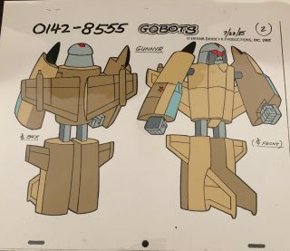 2 Hand - Painted Gobot Character Model Cels From Hanna - Barbera
