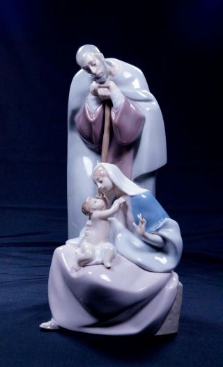 Lladro Blessed Family Figurine 1499 Joseph Mary And Baby Jesus Perfect Retired