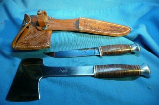 Vintage Kinfolks Usa Knife Axe Combo