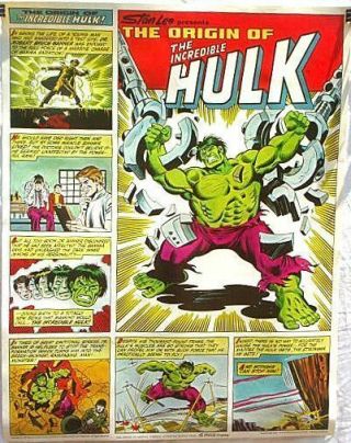 Origin Of The Incredible Hulk Poster Coca - Cola Buscema