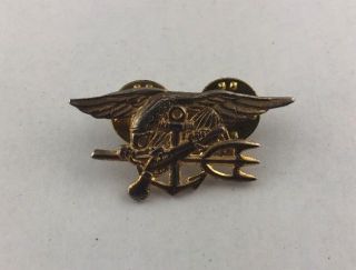Vintage Military Us United States Navy Seal Eagle Anchor & Trident Insignia Pin