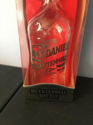 Jack Daniels Bicentennial Limited Edition Bottle W/ Box,  Cork & Tag 2
