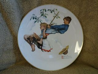 Norman Rockwell Collector Plate Gorham 1972 - Four Seasons Summer - Flying High