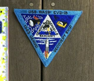 Us Navy Usn Uss Wasp Cvs 18 Patch 1965 Gemini Space Recovery Ship