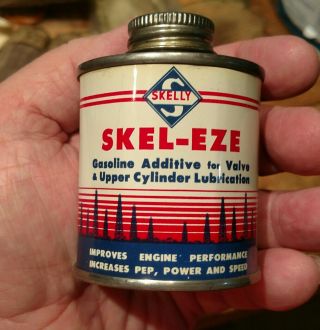 Vintage Skelly SKEL - EZE Cone Top Oil Can Sign Gas hard to find advertising 3