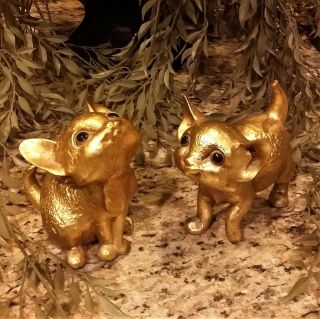 Vintage Anthony Freeman Mcfarlin California Usa Gold Leaf Pottery Cats