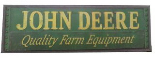John Deere Embossed Metal Sign Farm Barn Vintage Style Industrial Tractor