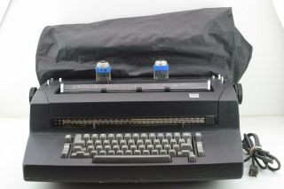 Vintage Ibm Selectric Ii (2) Correcting Typewriter Black W/ Dust Cover