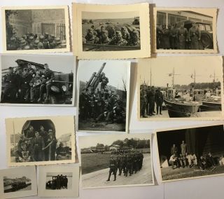 25 Ww2 German Soldier Group Photos Knights Cross Flak 88 Trucks & More