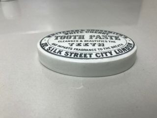 Oval pot lid white cherry tooth paste Whitaker & Grossmith London 3