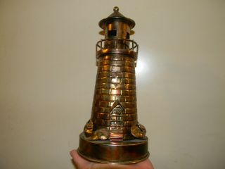 Lighthouse Music Box,  Copper Look,  Plays You Light Up My Life,  Beacon Turns