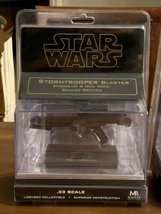 Master Replicas Star Wars (3) Scaled BLASTERS BOBA FETT,  HAN SOLO,  STORMTROOPER 2