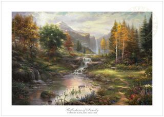 Thomas Kinkade Studios Reflections Of Family 24 X 36 Standard Number Le Paper