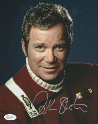 William Shatner Signed 8x10 Photo Star Trek The Wrath Of Khan Captain Kirk Jsa