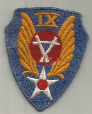 Theater Made Ww 2 Us Army Air Force 9th Engineer Command Patch Inv A398