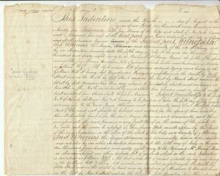 DANIEL D.  TOMPKINS & JAMES DENT SIGNED 1796 & 1838 Vintage Release & Convey Docs 2