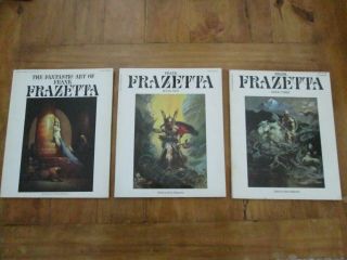 The Fantastic Art Of Frank Frazetta Fantasy Science Fiction Books 1 - 3